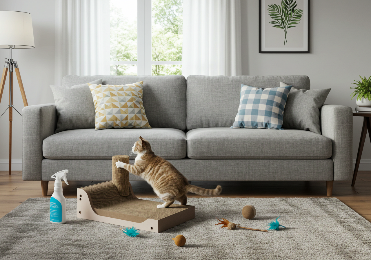 how to stop cat scratching furniture
